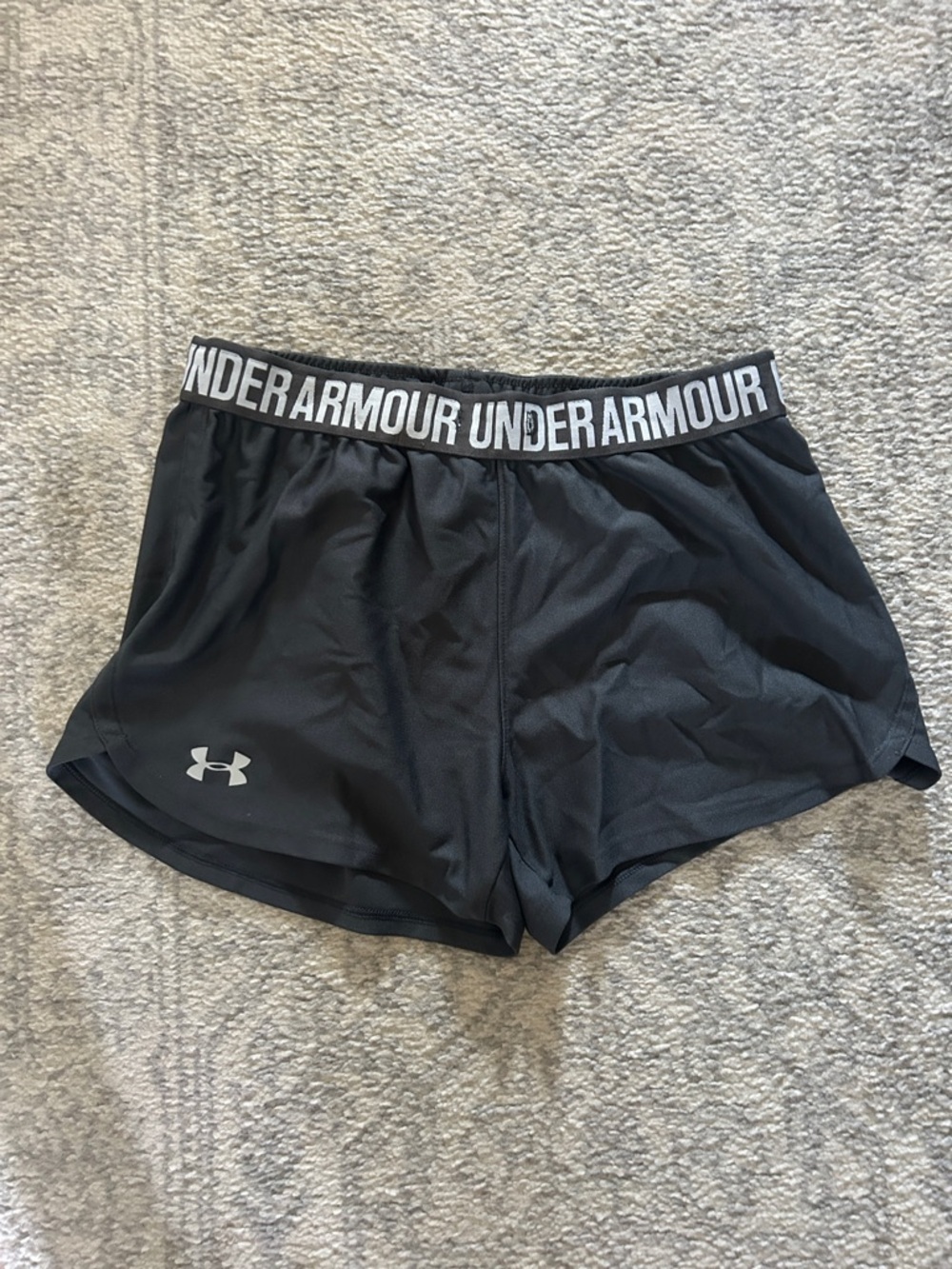 Under Armour Black Women's Athletic Shorts with Branded Waistband